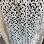 Honlua Wahine White Crochet Lace Bathing Suit Swim Cover Up Long Sleeve Sheer M‎ Size M Photo 4