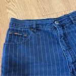 Route 66 Vintage 1990's  Pinstripe Denim Boater Shorts Women Size 13 / 14 Photo 2