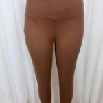 Zenana Plus Size Wide Waistband Full Length Leggings Camel / Light Brown 1X Photo 2