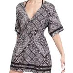 Athleta  Bandana Coast to Coast swim Cover Up woman size MEDIUM black tanish gray Photo 0