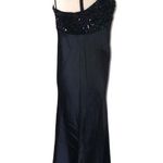 Maxi Dress Womens Size M Black Sleeveless Satin Sequins Prom Formal Evening Event Size M Photo 1