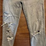 American Eagle Outfitters Gray Ripped Hi-Rise Jegging Skinny Jeans Photo 1