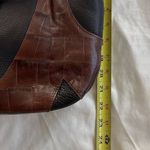 Brighton EMMA Tiny Woven Brown/Black Leather Print D330285 Western Vintage Bag Photo 4