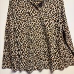 Brown and Black‎ Boxy 3/4 Sleeve Notched Collar sleep shirt Size L Photo 0