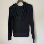 Wildfox  Solid Black Basic Tracksuit Full Zip Hoodie Loungewear XS Photo 6