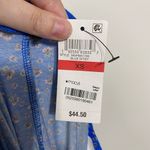 Material Girl Blue Floral Skirt ruching on side Photo 3