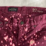 J.Crew Custom Bleach Dye  Matchstick Maroon Straight Leg Corduroy Pants Size 27R Photo 4