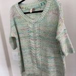 Anthropologie Pilcro Rainbow Women’s Oversized Sweater Cardigan Green Photo 3