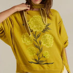 We The Free Graphic Camden Sweatshirt in Lemon Party Combo Sz M NWT Photo 0