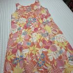 Talbots  Tropical Fruit Floral Sheath Dress Sz 12 Orange Coral Pink & Yellow NWT Photo 13