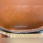 Lucky Brand Vtg Terra Cotta 100% CowHide Leather Horseshoe Purse Handbag Photo 4