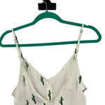 Show Me Your Mumu  Remy Romper White‎ Green Cactus Print Button Size Small Photo 7