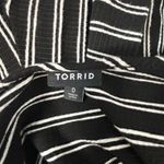 Torrid  Black White Stripe Rib Culotte Jumpsuit Belted Size 0 Photo 8