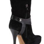 ROSEGOLD Black Suede Stiletto Boots Size 6.5 Photo 0