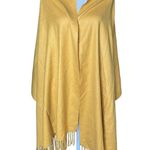 Very soft oversized fringe mustard color scarf / pashmina Yellow Photo 2