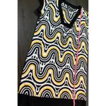 ABS Allen Schwartz  Retro Y2K 70s Style Dress‎ Womens Large Square Neck Stretch Photo 10