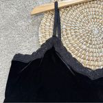 Coldwater Creek NWT  Women’s Black Velvet Lace Cami Tank Top Bra Liner Goth 1X Photo 3