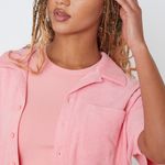 PacSun Pink Terry Button Up Photo 1