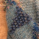 Vintage Vivienne Poy handmade full zip designer artsy sweater small pockets rare Blue Photo 12