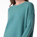 Zaket & Plover Pearl Stitch Wool Blend Knit Sweater in Lagoon Blue Women’s Small Photo 0