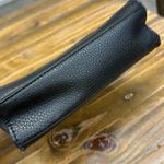 Black Textured Faux Leather Small Satchel Handbag Purse 8 x 6.5 Inch Photo 10