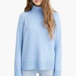 J.Crew  Baby Blue Wool Blend Turtleneck Sweater Extra Soft Pullover Size Small Photo 1