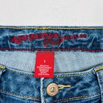 Arizona Jeans Womens Size 7 Distressed Ripped Skinny Blue Denim Jeans Photo 4
