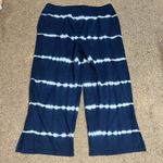 J. Jill Pure Jill Tie Dye French Terry Drawstring Pants l Dusty Indigo Navy XL Blue Photo 4