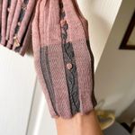 Qiviuk Ines Pullover Sweater Bison Merino Mulberry Silk Knit Pink Small EUC Photo 3