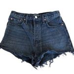 RE/DONE Redone - Frayed Hem Cut Off Denim Shorts in Faded Black Photo 0