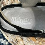 Alegria Vik Black Shimmer Tooled Leather Trellis Sandals Size 10/11 US 41EU Photo 2