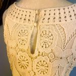 Frazzle Cream Crochet Halter Top Size M Photo 3