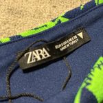 ZARA Floral Jacquard One Shoulder Crop Top Photo 1