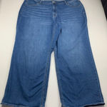 Old Navy SHORT New Moon Blue Denim WOW High Rise Wide Leg Jeans 20S Photo 0