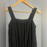 Lilla P Women's Peplum Button Voile Sleeveless Dress, Black. Size XS Black Photo 3