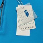 NWT Sport Haley Zip Up Polo Medium Blue Photo 8