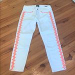 Lucky Brand White Jeans with embroidered trim Photo 0