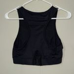 Gymshark  non stop sports bra black size medium size pocket zips front clasps bck Photo 1