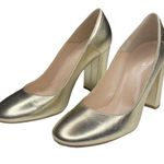 White Mountain Summit ᪥ Aggie Chunky Round Heeled Pumps ᪥ Metallic Gold ᪥ 39 8.5 Photo 7