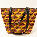 Vera Bradley  Modern Lights Large Elle Travel Tote Nylon Crossgrain Leather NEW Photo 4