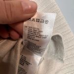 Reiss  Cardigan Sweater Textured Beige Cream Clasp Front Cotton Size Medium Photo 7