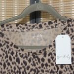 Wonderly  Cheetah Print Long Sleeve Knit Tee Photo 2
