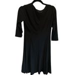Evan Picone  Women's 3/4 Sleeve‎ Black A-Line Dress Ruched Size 4 Photo 1