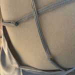 Dolls Kill Avid love silver lace satin sexy semi sheer, mini lingerie baby doll slip M Photo 5