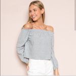 Brandy Melville Theia Off The Shoulder Striped Top S Photo 3
