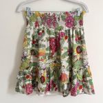 Love the Label Tiered Floral Mini Skirt Size Large Smocked Waist Pink Photo 1