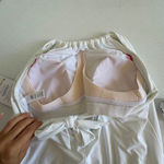 Athleta  Kokomo swim Dress, M, white scrunch neck racerback dress Photo 4