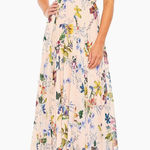 Mac Duggal Worn Once!  Pleated Floral A-Line Gown | Size 4 Photo 0