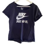 Nike The Tee Athletic Cut XL Blue White T shirt short sleeve Photo 0