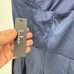 Lulus Signature Elegance Navy Satin One Photo 7